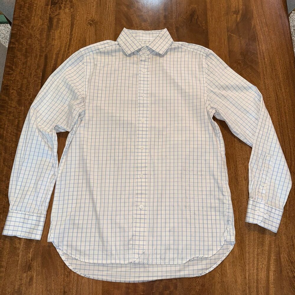 Quince Mens Medium White Button Up Shirt Long Sleeve Cotton Stretch Casual